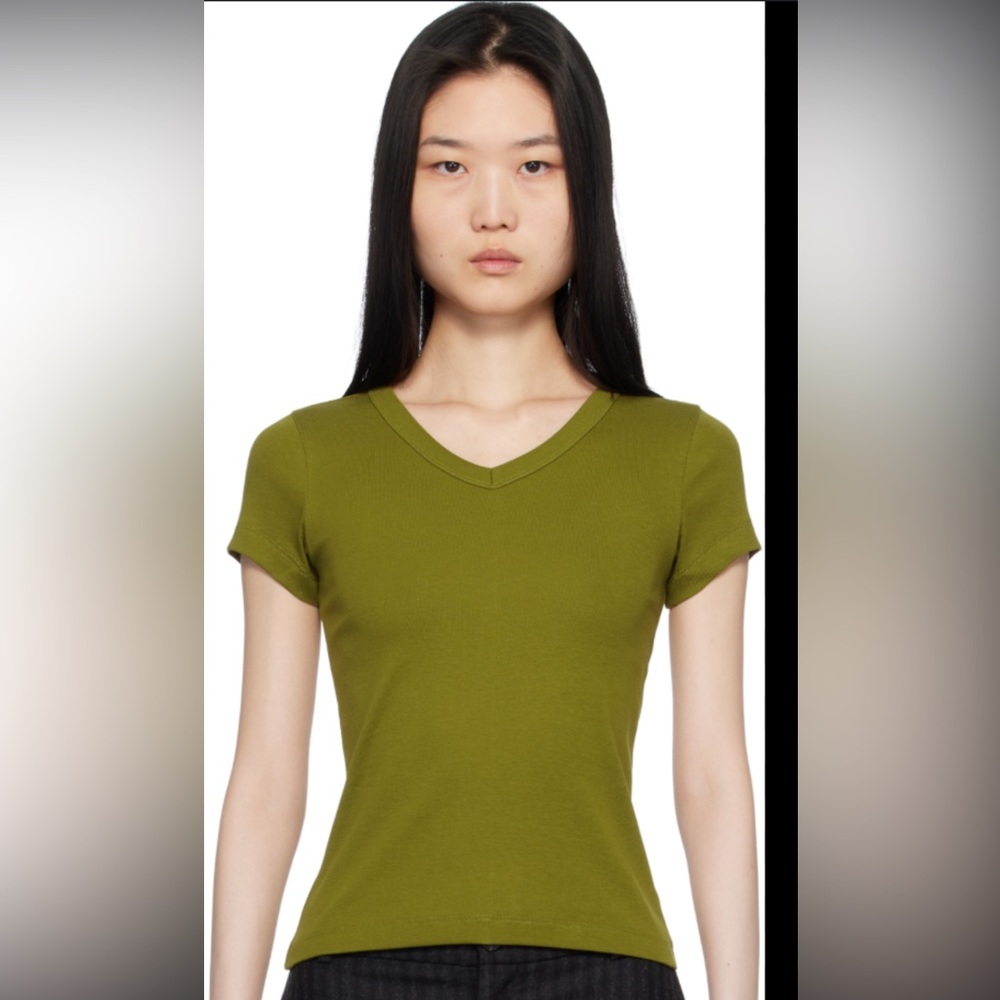 FLORE FLORE Green V-Neck Women's Top - not same as first picture